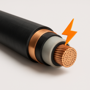 Кабель высоковольтный малой мощности 100 кВ медь КУВПЭВ