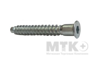 Стяжка мебельная оцинкованная с неглубоким пазом (7,0 x 70)